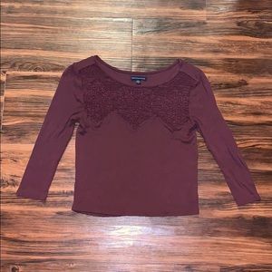 Burgundy 3/4 Sleeve
